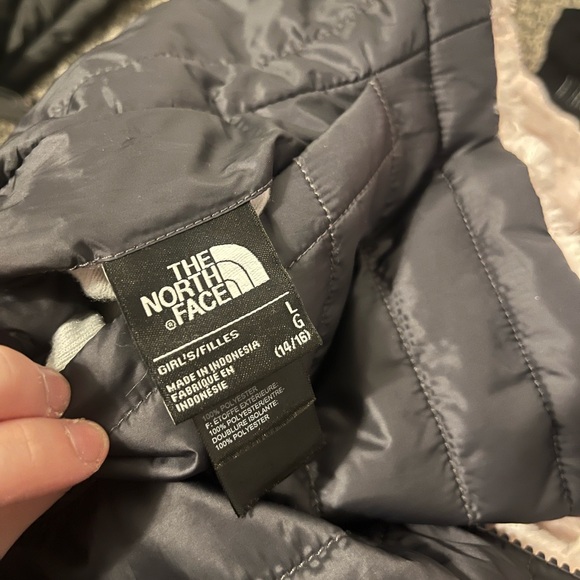 Dark navy blue, and pink North face vest - Picture 3 of 3